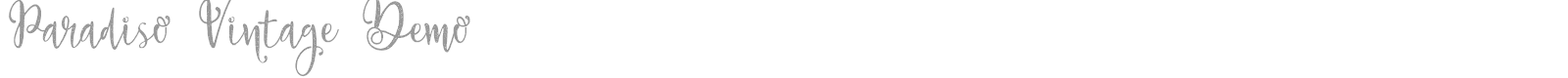 Paradiso Demo Version font preview